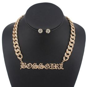 Necklace Set Stone Boss Girl, gold