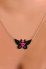 Pink Skull Black wing butterfly