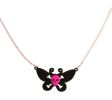 Pink Skull Black wing butterfly