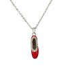 Red Shoe necklace - Silver