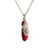 Red Shoe necklace - Silver