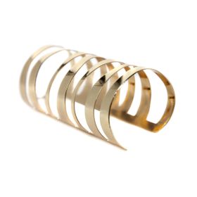 Cuff - waivy cut - gold