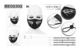 bat facemask - white