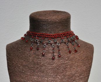 Victorian Choker - Burgundy