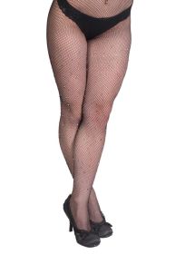 Fishnet Pantyhose With AB Stones