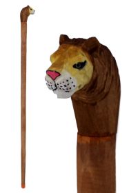 Wooden Cane  36"- Lion