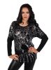 Sequin Top Long Sleeve  - S/M - Black