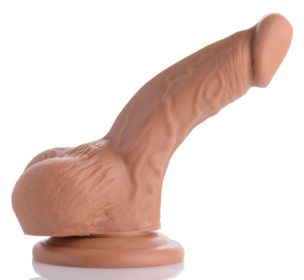 4 Inch Realistic Suction Cup Dildo- Tan