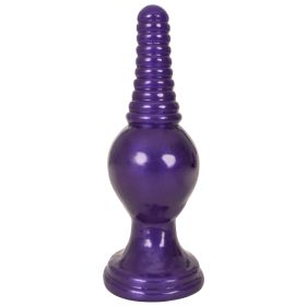 The King Ribbed Tip Anal Plug – Purple