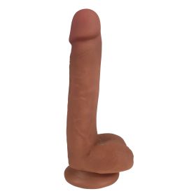 Easy Riders 7 Inch Dual Density Dildo With Balls - Tan