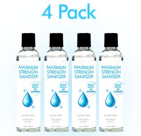 Anti-Bacterial Maximum Strength Hand Sanitizer 8oz 4-Pack