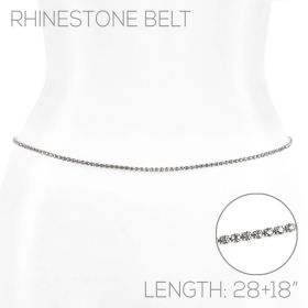 1 Row rhinestone belt - Silver