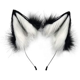 Handmade Faux Fur Fox Wolf Ears Headband Christmas Cosplay Party Costume Accessories