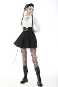 Punk Rock Side Rope Pleated Strap Dress-XL