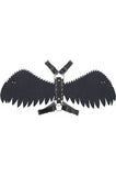 Black & White Layered Wing Body Harness (size: Queen)