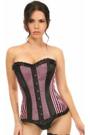 Lavish Pink Burlesque Overbust Corset (size: small)