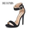 Dream Pairs Women High Heels Stiletto Pumps Sexy Wedding Bridal Gladiator Shoes Ankle Buckle Floral Print Spring Summer 2022