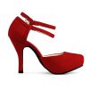 Dream Pairs Platform Shoes for Women 2022 New Pumps High Heels Almond Toe Ladies Mary Jane Elegant Sandals Wedding Party Pumps