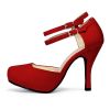 Dream Pairs Platform Shoes for Women 2022 New Pumps High Heels Almond Toe Ladies Mary Jane Elegant Sandals Wedding Party Pumps